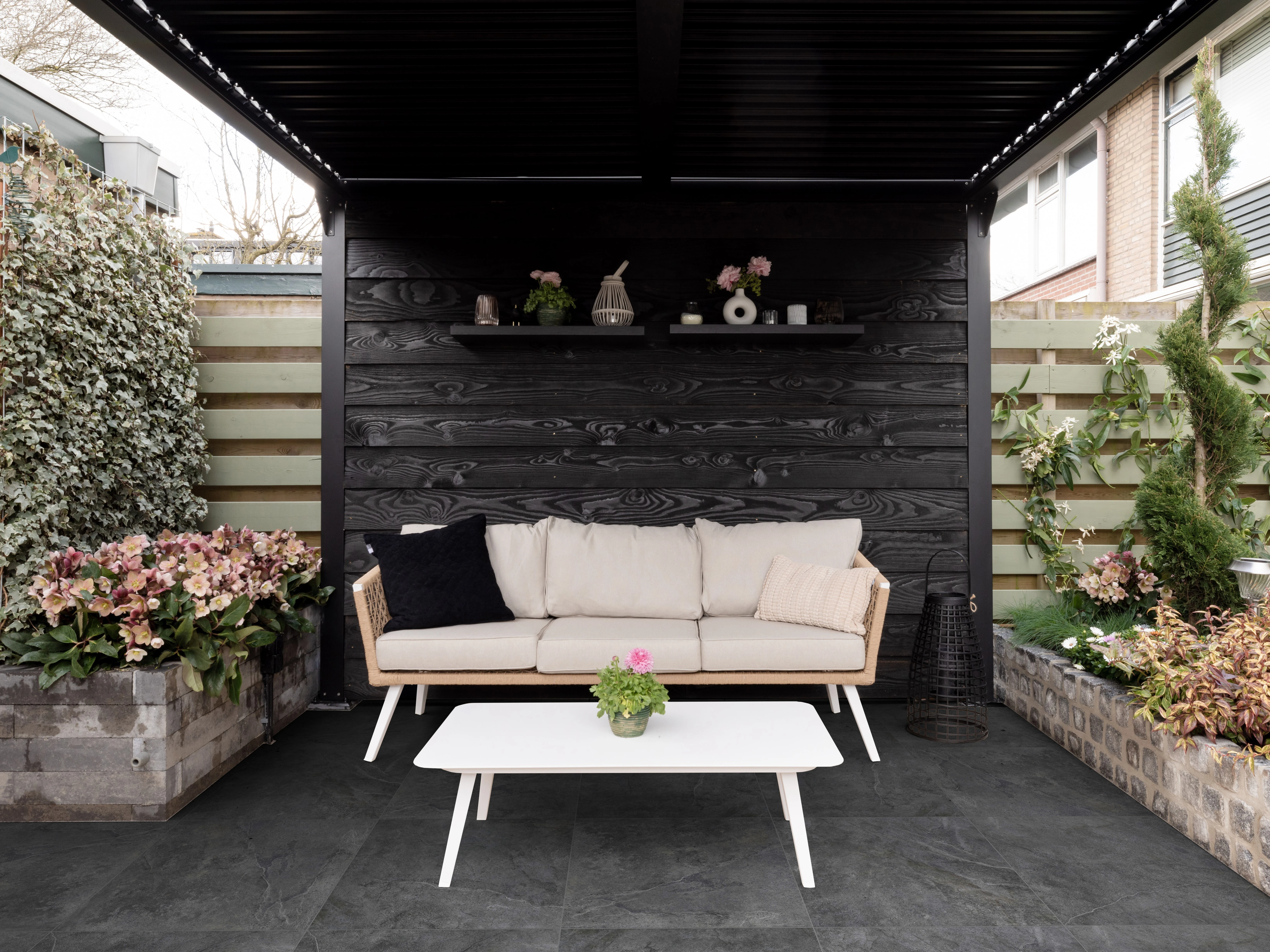 Gardenlux Keramische Tegel Cera3Line Pizarra Anthracite 90 x 90 x 3 cm - Afbeelding 4